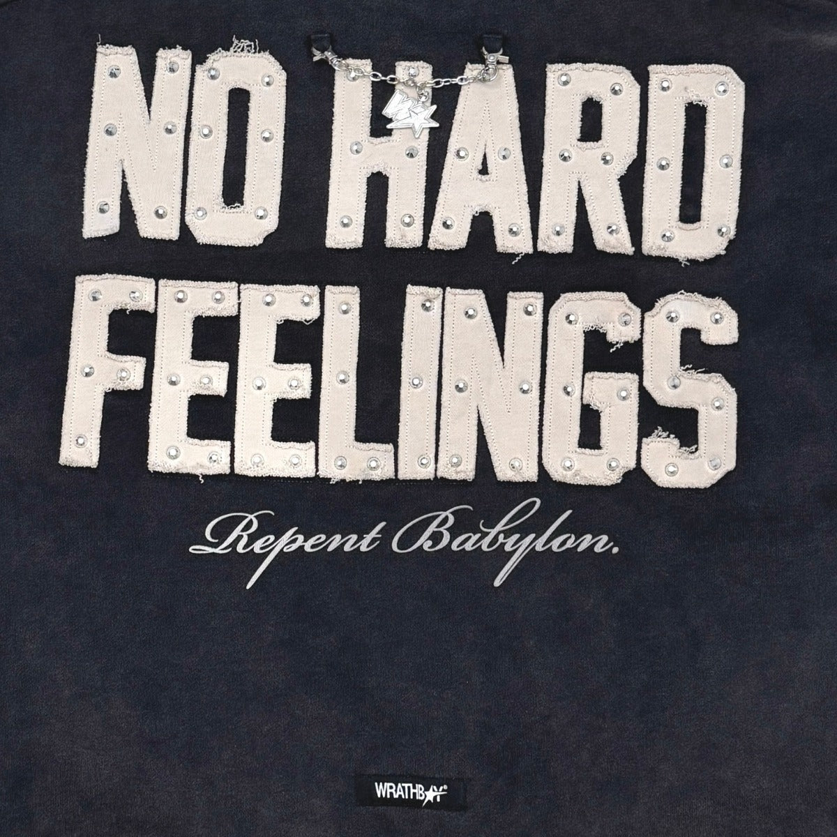 Wrathboy No Hard Feelings Hoodie Vintage Black