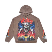 Wrathboy No Hard Feelings Hoodie Vintage Brown