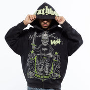 Wrathboy 3 Sword Full-Zip Hoodie Black