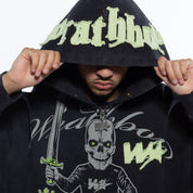 Wrathboy 3 Sword Full-Zip Hoodie Black