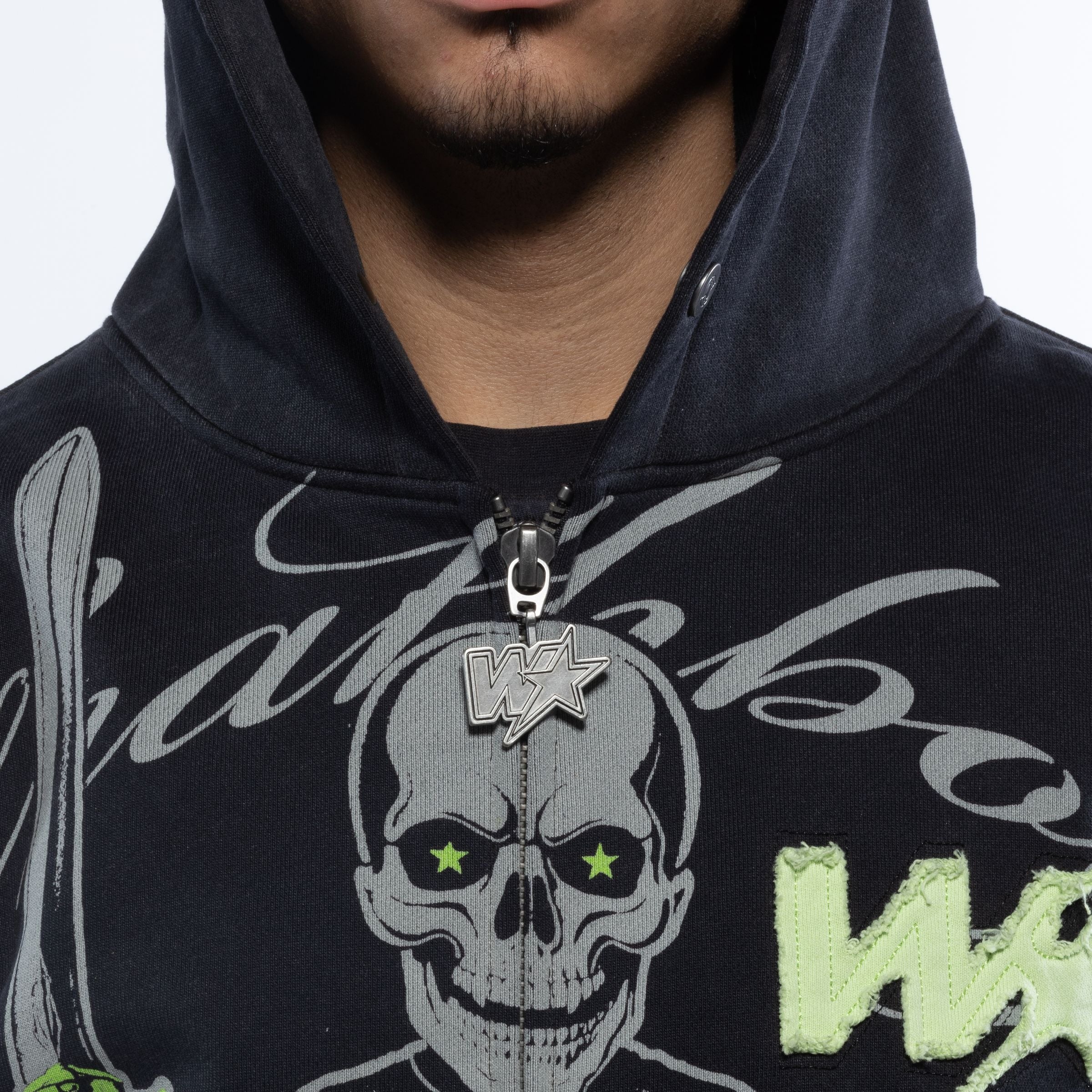 Wrathboy 3 Sword Full-Zip Hoodie Black