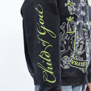Wrathboy 3 Sword Full-Zip Hoodie Black