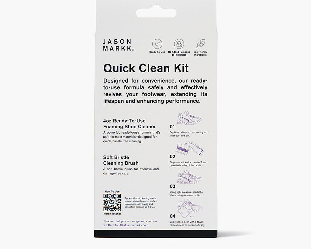 Jason Markk Quick Clean Kit back packaging